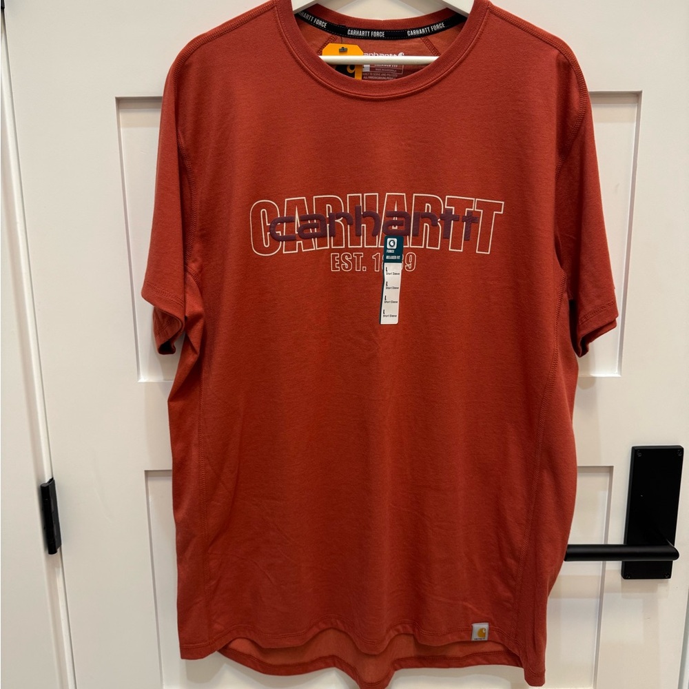 Carhartt Men's Brick Red Short Sleeve Tee, size L. NWT.